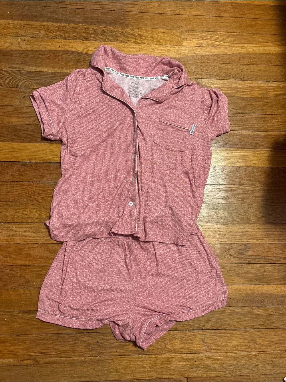 Nine West Heathered Rose Short Sleeve Pajama Set